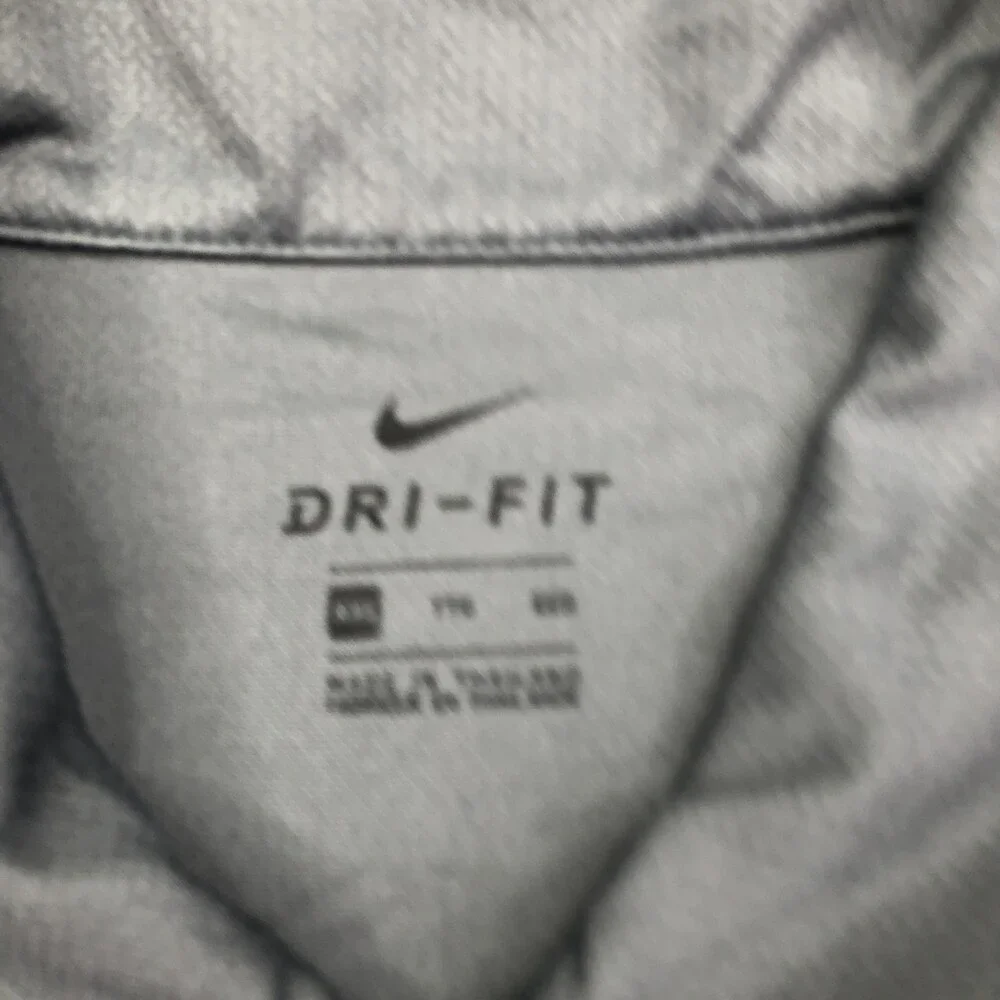 Nike Polo Shirt Mens 2XL Gray Golf Performance Dri-FIT 104.5 The Zone Logo